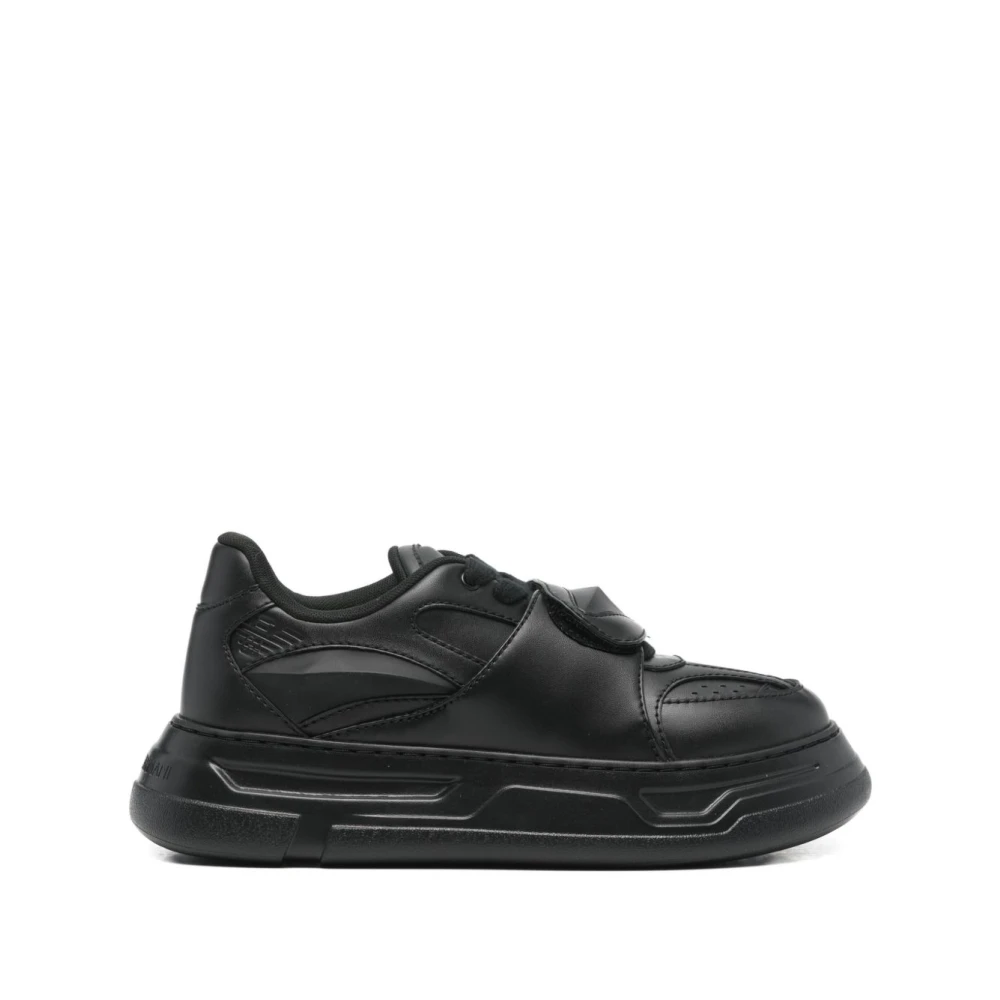 Emporio Armani , Sneakers, Male, Black, 11 Uk, Trainers With Strap