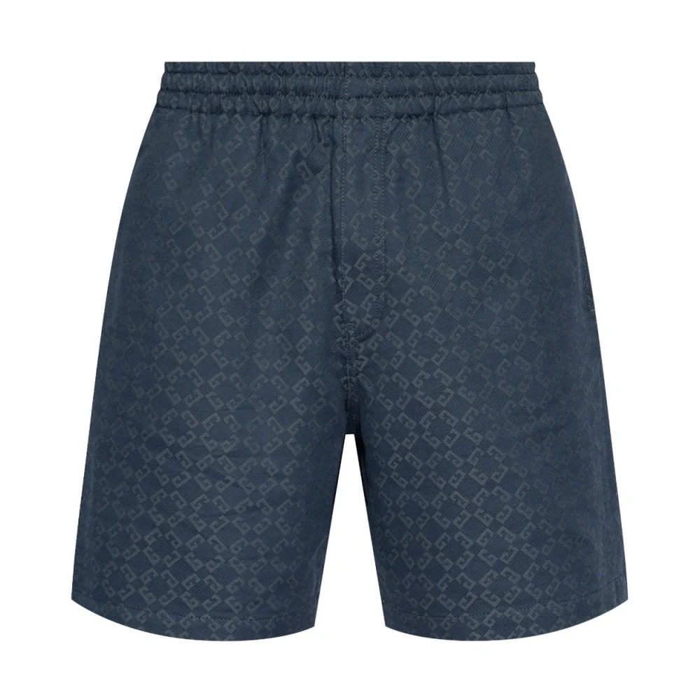 Givenchy Monogram Denim Shorts Gray Heren