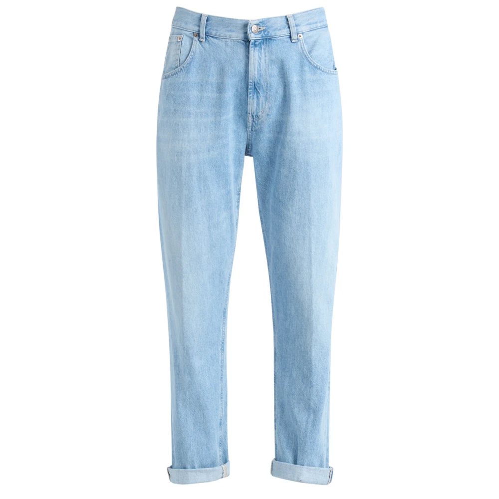 Dondup Men's Blue Straight Fit Jeans, W32, Loose Ervin In Denim 12.50 Oz