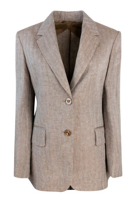 struktureret-linnedblazer-brun