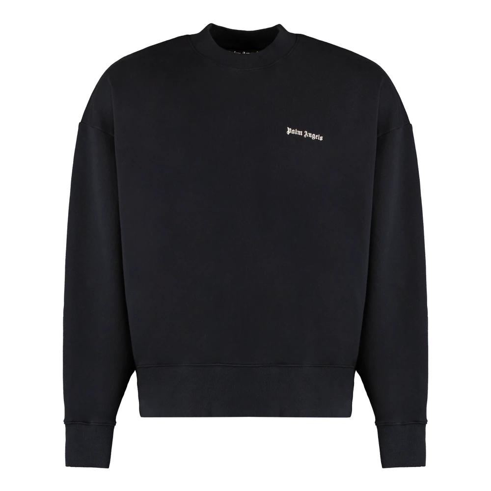 Palm Angels Men's Blue Cotton Crew-Neck Sweatshirt - Sweatshirts - Xl - Sweatshirts & Hoodies