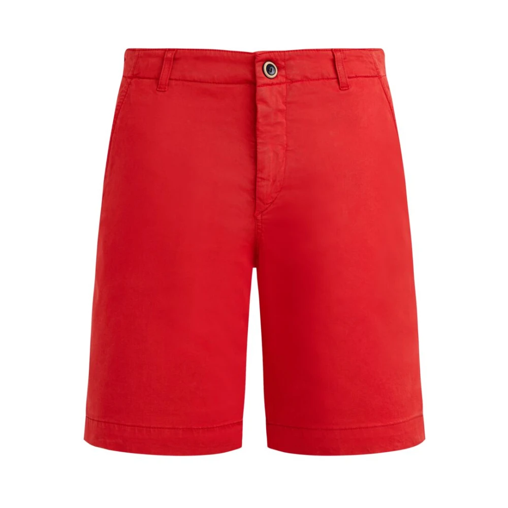 Vilebrequin Heren Solide Tencel-Satijn Bermuda Shorts Red Heren