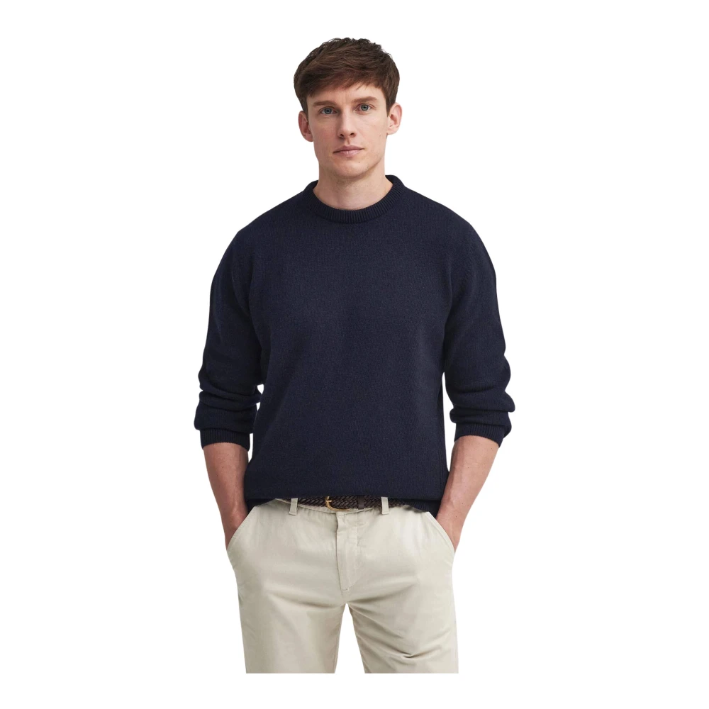 Barbour Men's Blue Round-Neck Knitwear, Xl, Holden Crew Neck Jumper