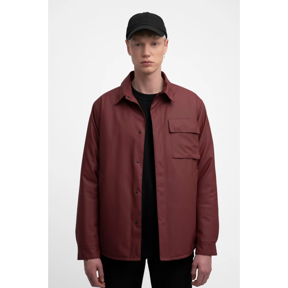 Stutterheim Waterdichte Winter Overshirt Jas Red Heren
