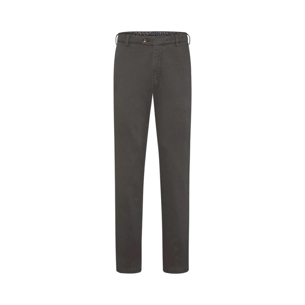 Meyer Bruine Stoffen Broek Brown Heren