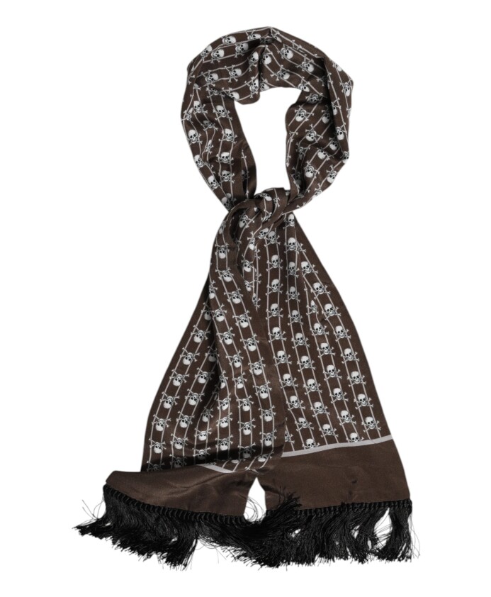 echarpe-homme-a-franges-et-imprime-cranes-marron
