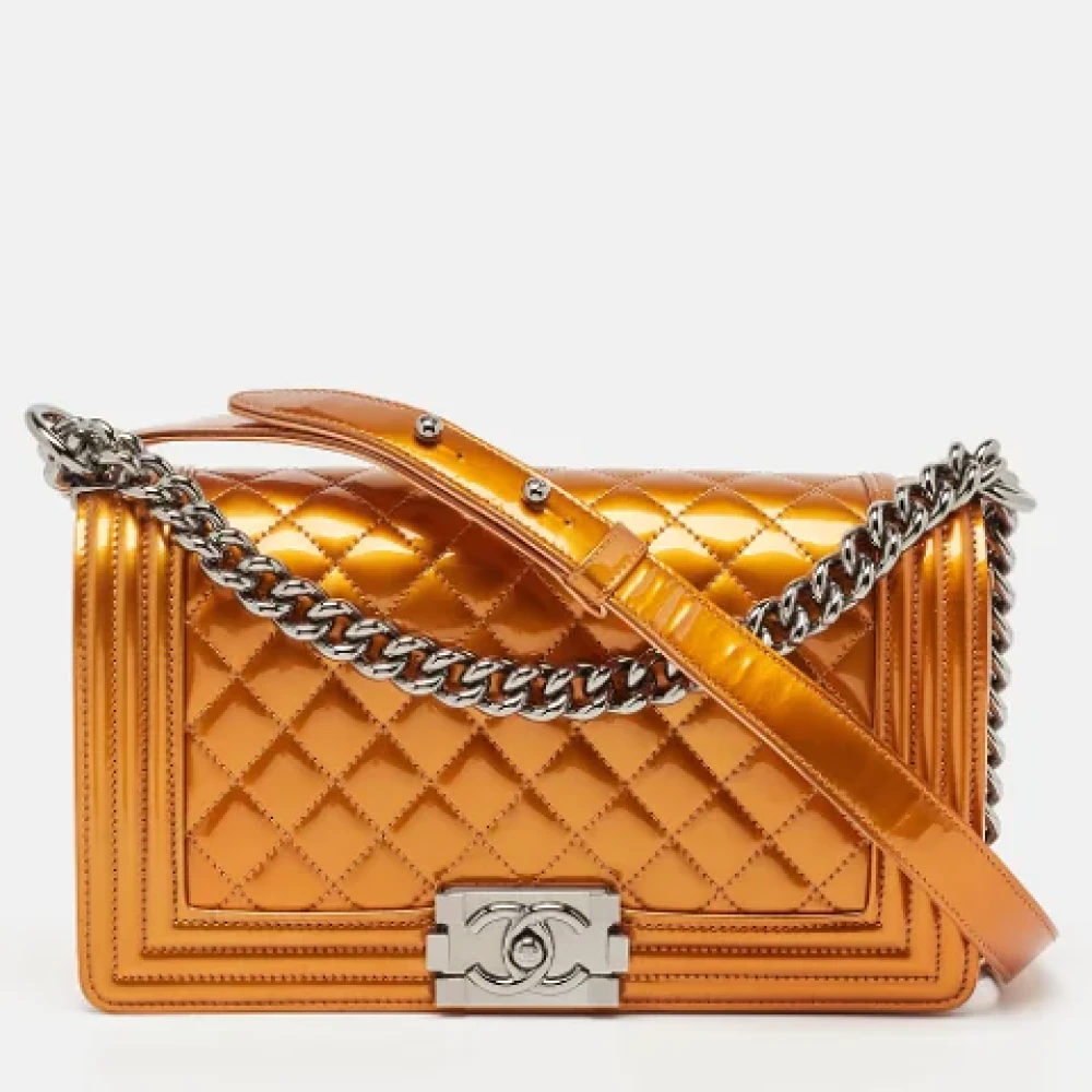 Chanel Vintage Pre-owned Leather chanel-bags Orange Dames