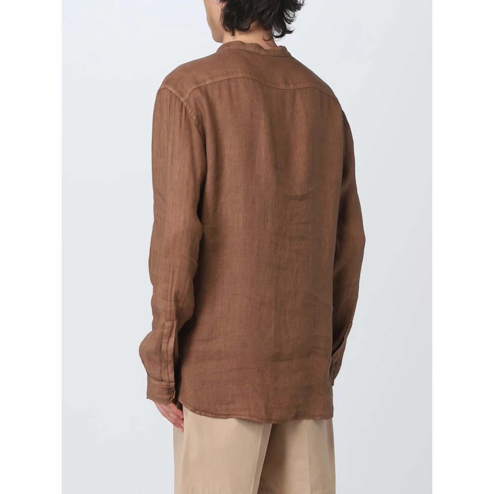 Paolo Pecora Casual Regular Fit Stijlvol Shirt Brown Heren