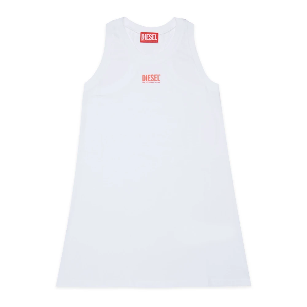 Diesel Girls White Mcundy Logo-Print Dress - Dresses - 10 Y - Kids