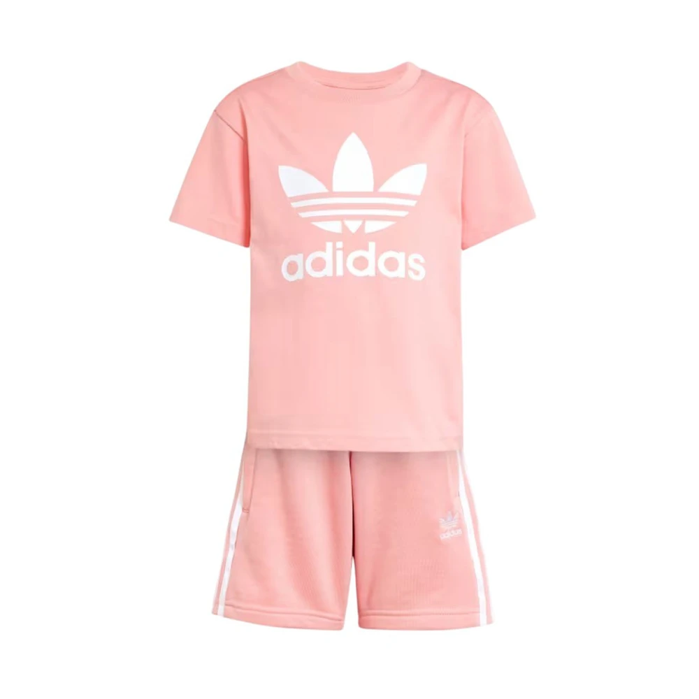 Adidas Jersey Bomull T-shirt och Shorts Set Pink, Flicka