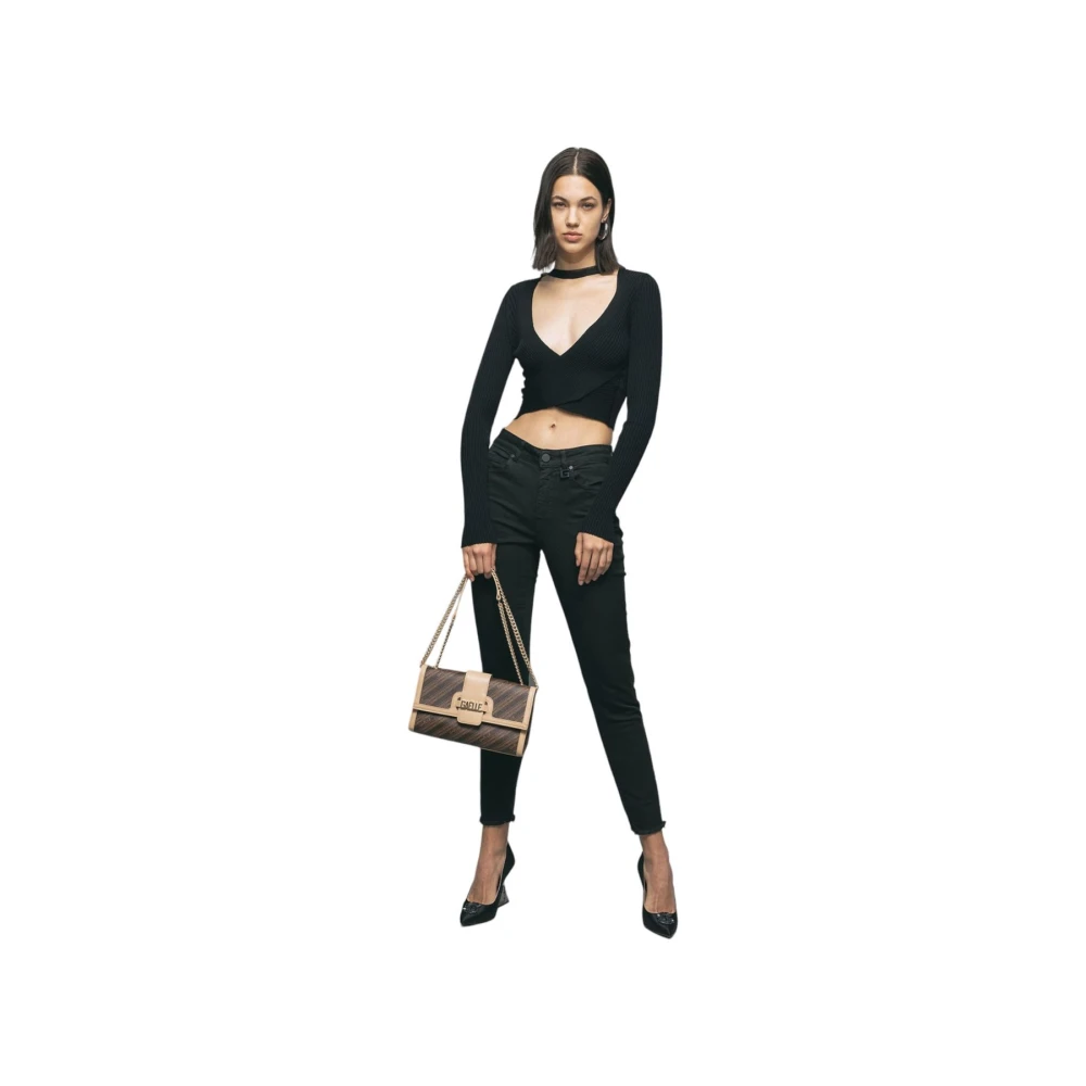 Gaëlle Paris Slim-fit Denim Jeans Black Dames