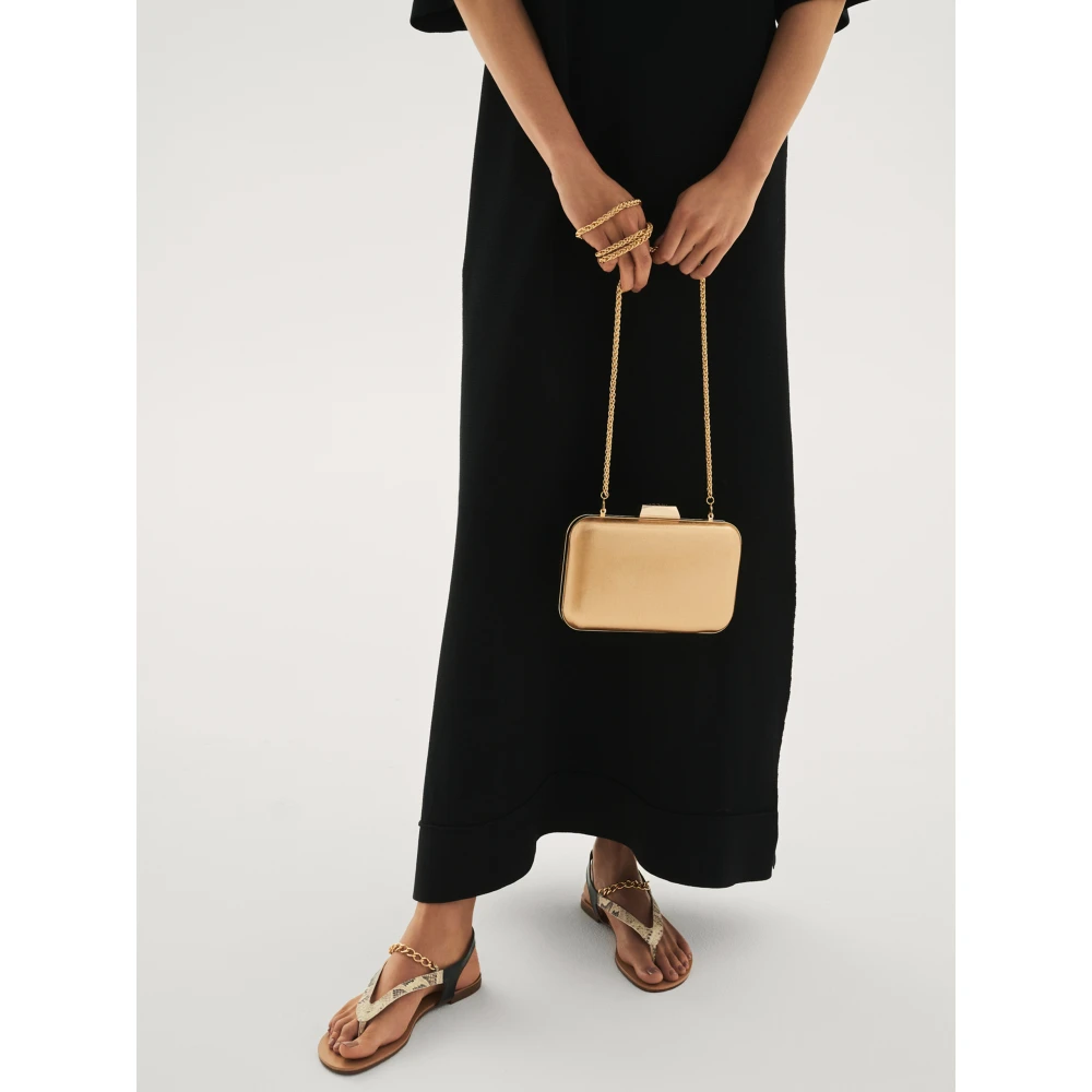 Kazar Dames gouden clutch tas Yellow Dames