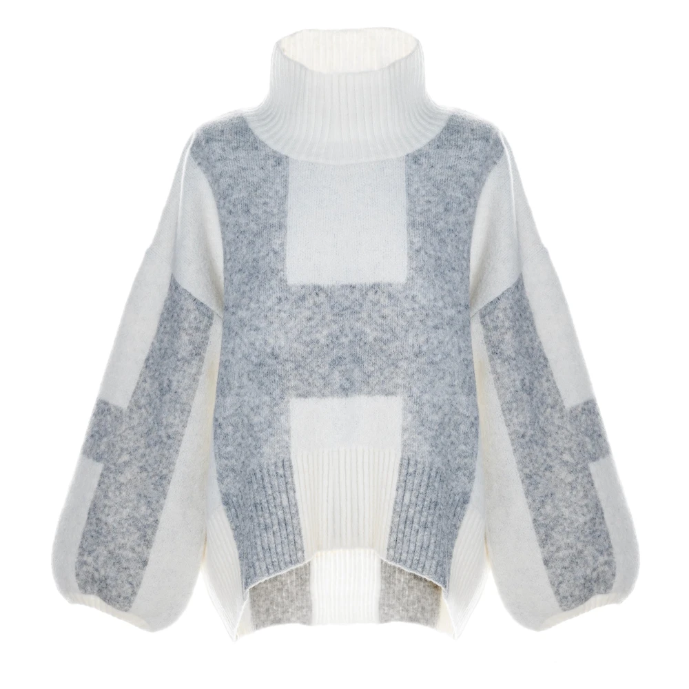 Hést Moderne Oversized Sweater met H Design Multicolor Dames