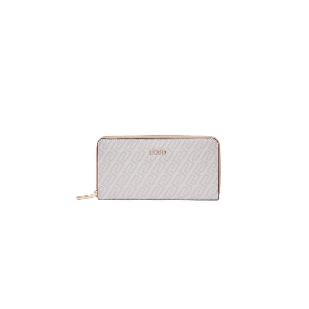 Liu Jo Unisex Beige Large Monogram Wallet