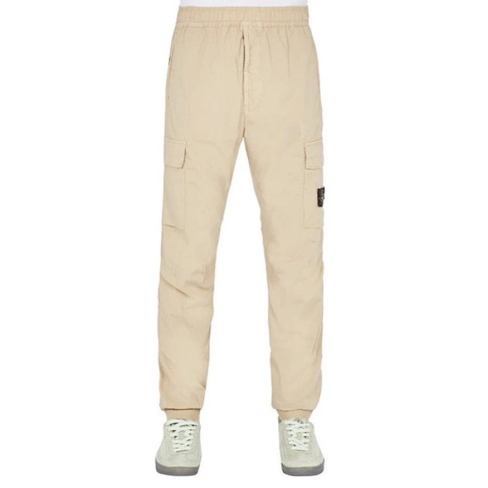 Stone Island Regular Fit Cargo Pants i Sand Beige, Herr