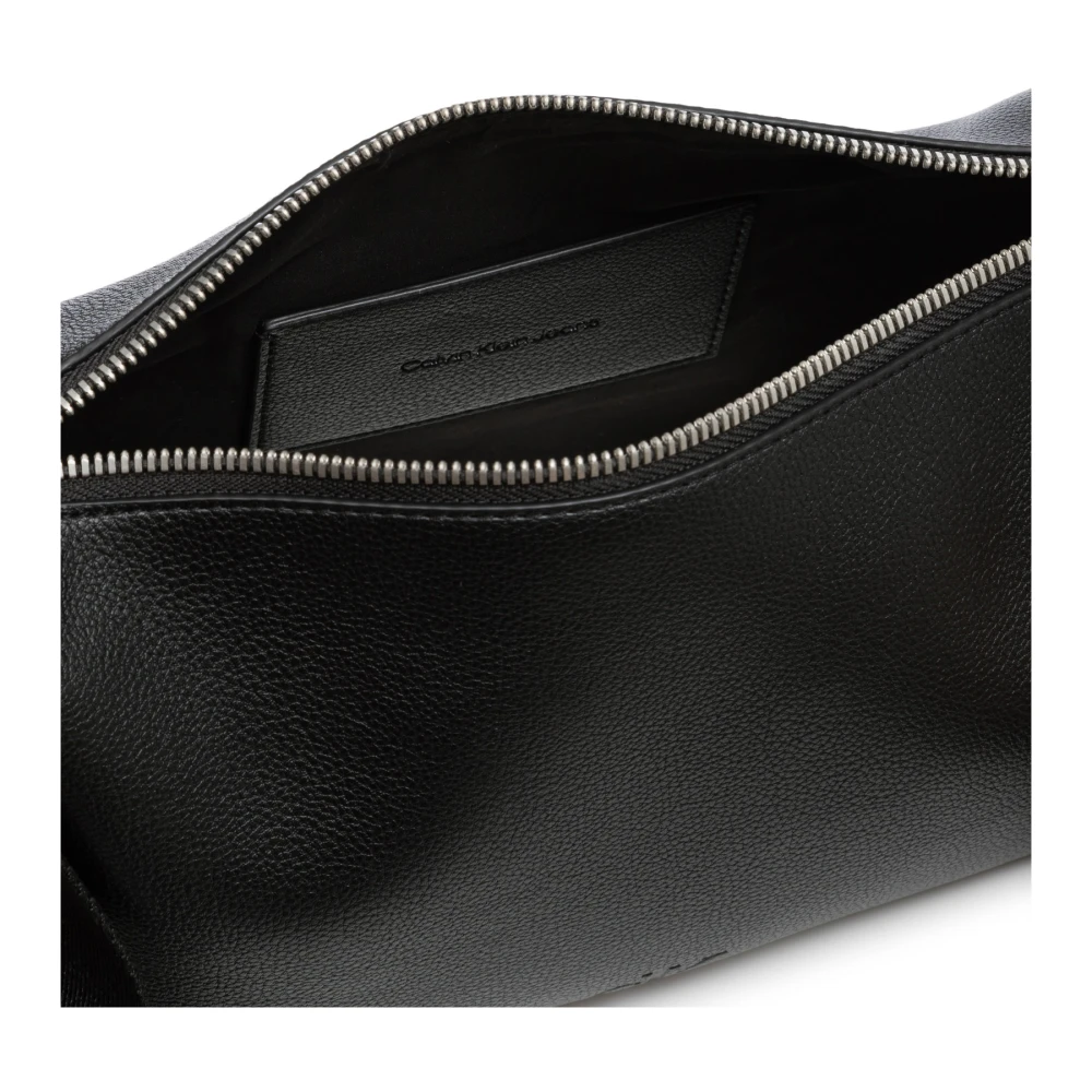 Calvin Klein Jeans Verstelbare Schouderband Schoudertas Effen Patroon Black Dames