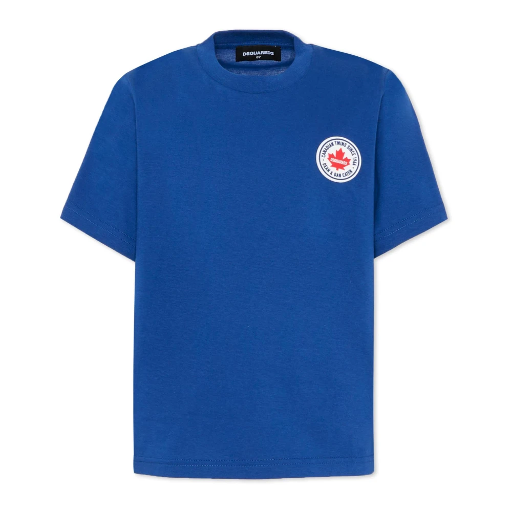 Dsquared2 Unisex Kids Blue Kids Short Sleeve T-Shirts, 16 Y, Short Sleeves T-Shirt
