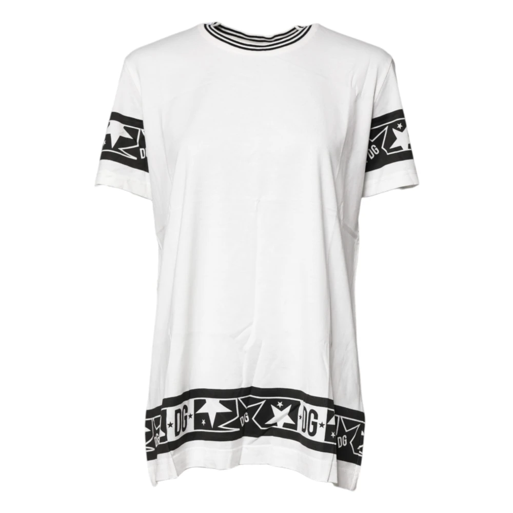 Dolce & Gabbana Women's White Cotton Crewneck T-Shirt