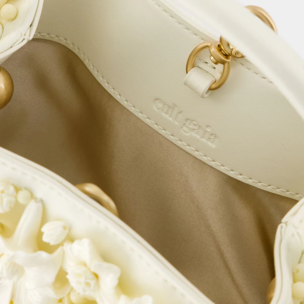 Cult Gaia Witte Leren Mini Top Handtas White Dames