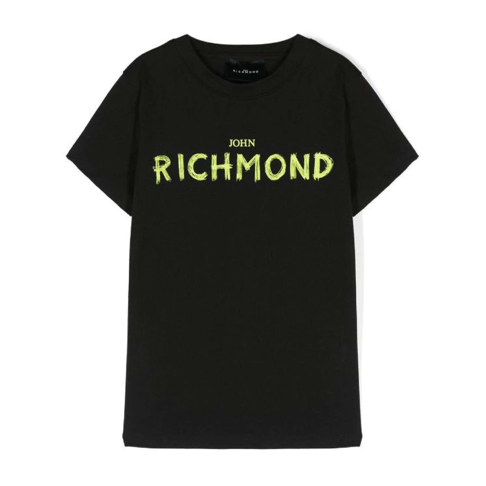 John Richmond Logo Fram Rund Hals T-shirt Black, Unisex