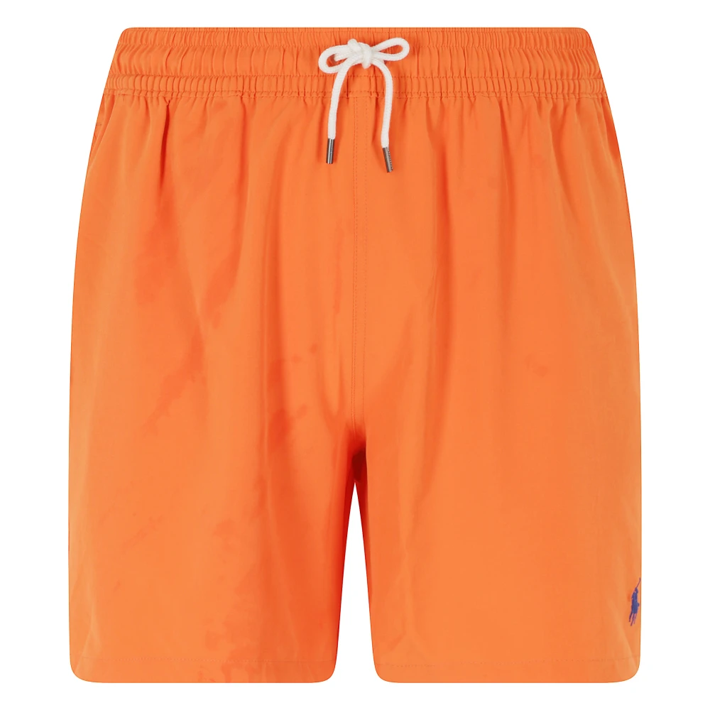 Polo Ralph Lauren Men's Orange Beachwear, S, Traveler Mid Trunk