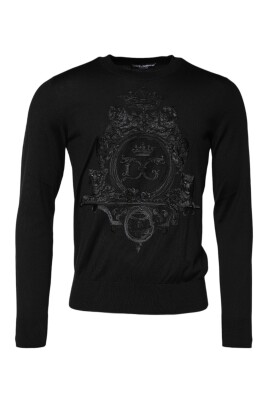 black-dg-crown-embroidery-pullover-sweater