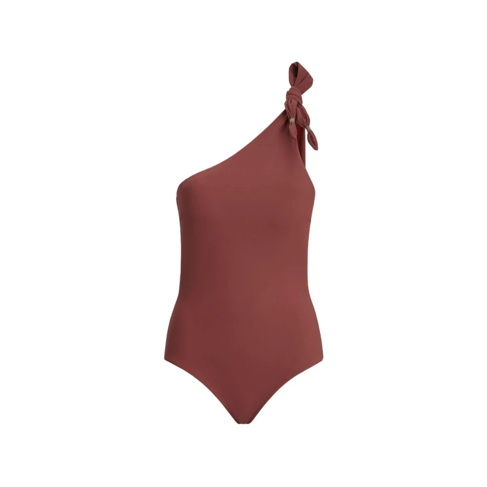 Brunello Cucinelli Women's Red Techno Jersey Bathing Suit With Monili