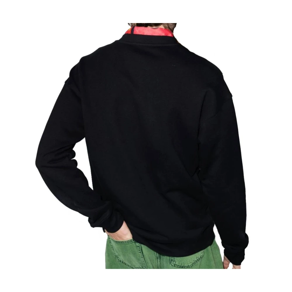 Moschino Zwart Logo Print Sweatshirt Black Heren