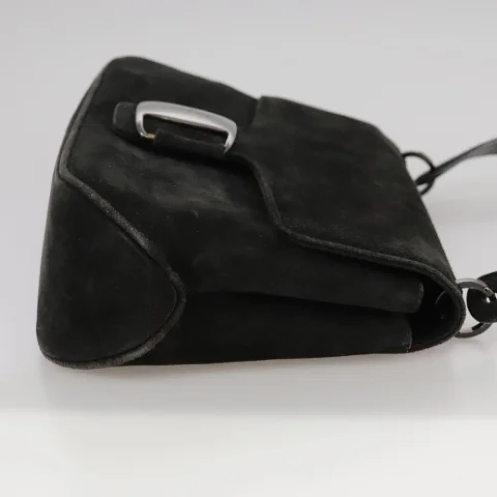 Salvatore Ferragamo Pre-owned Suede shoulder-bags Black Dames