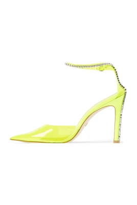 Neon Gula Kristallkedjepumps