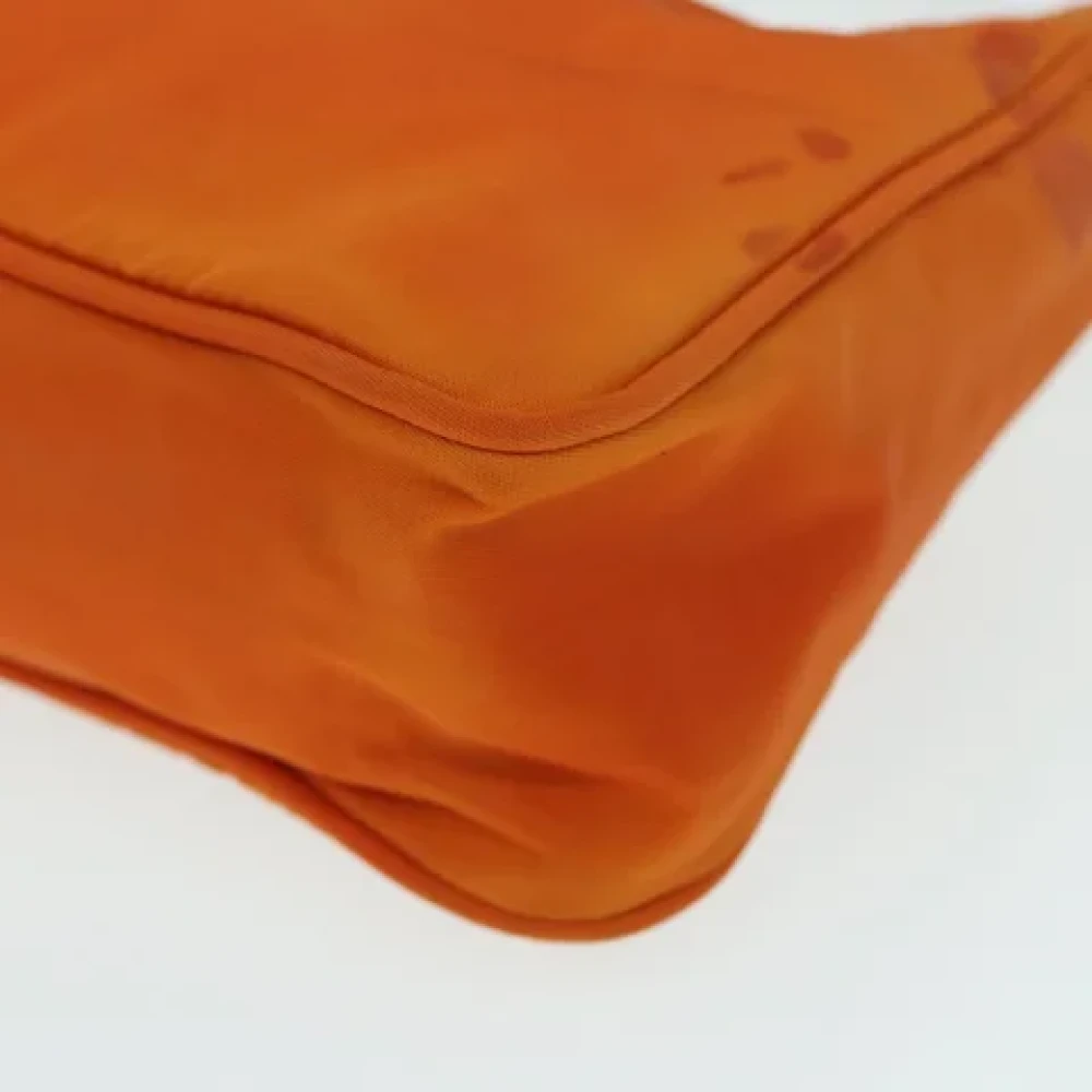 Prada Vintage Pre-owned Nylon handbags Orange Dames
