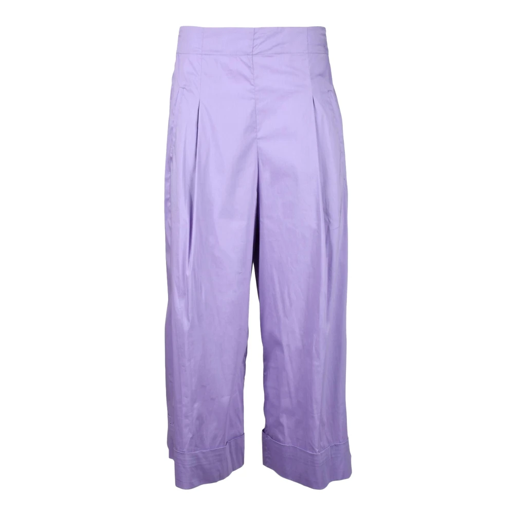 Liviana Conti Katoenmix Elastaan Broek Purple Dames