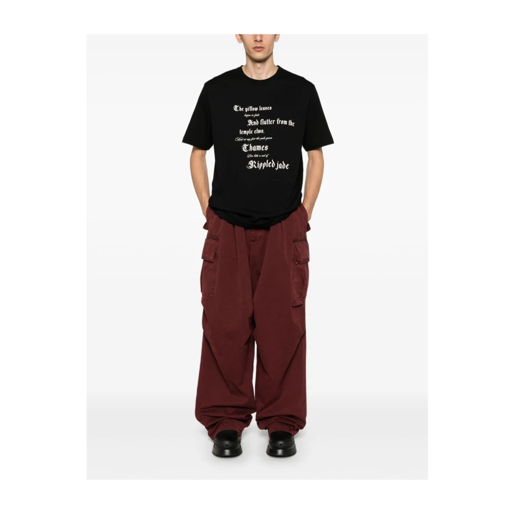 alexander mcqueen Zwarte Crew Neck T-shirts en Polos Black Heren