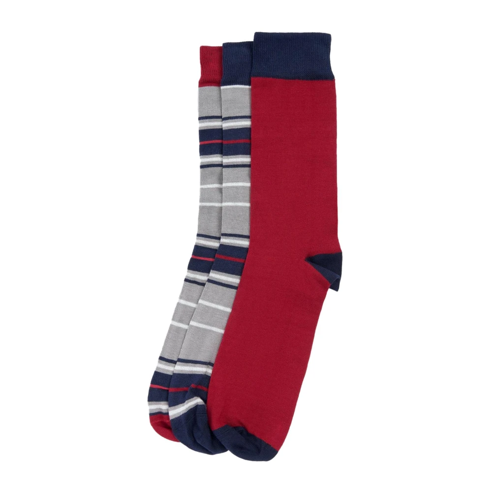 Barbour Men's Bordeaux Tartan Socks Gift Set Multicolor