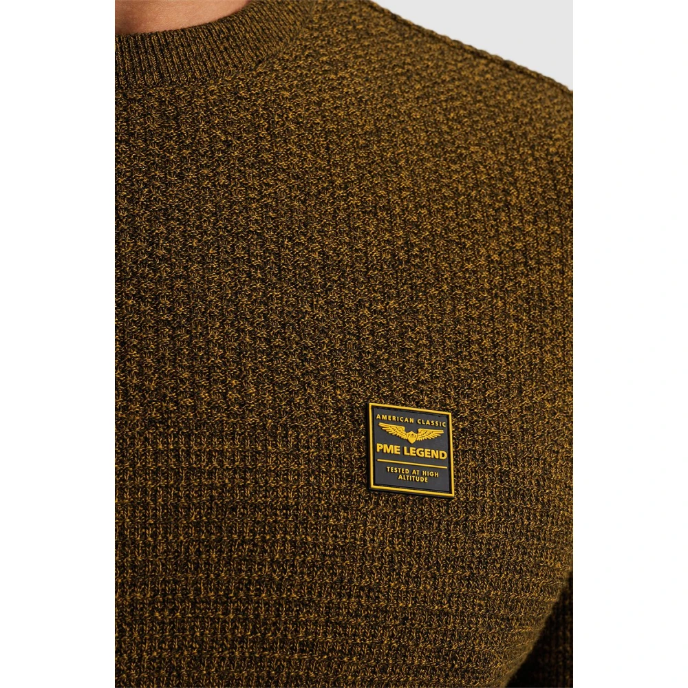 PME Legend Gestructureerde katoenen trui Brown Heren