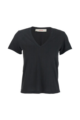sort-t-shirt-kjole-korte-aermer