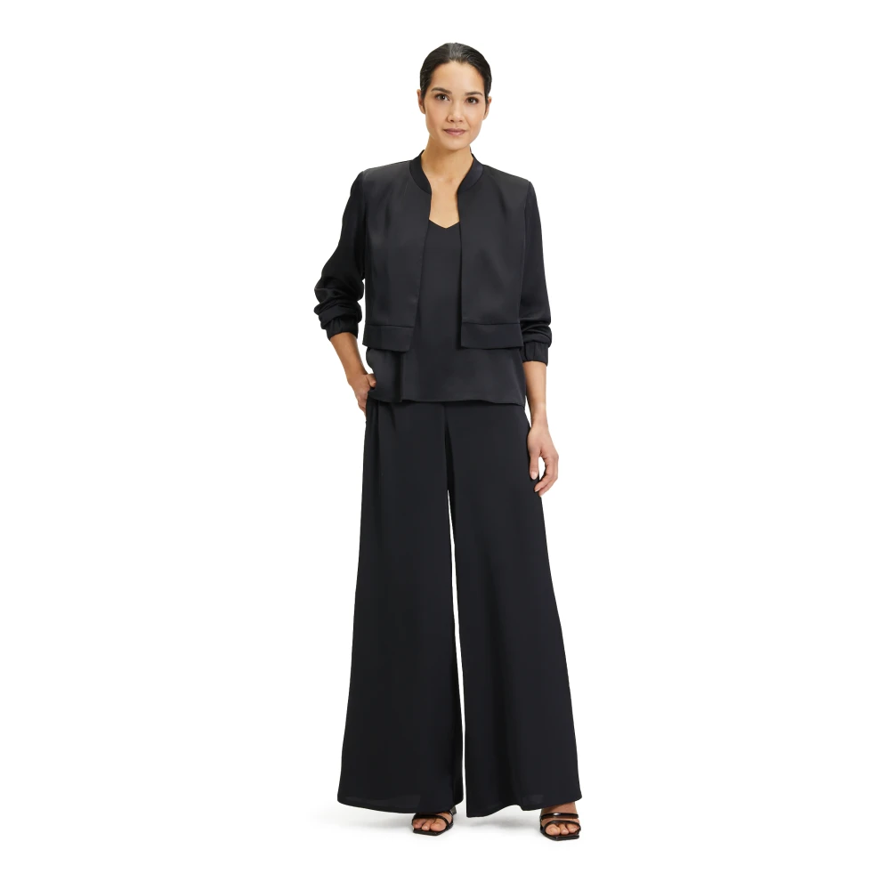 Vera Mont Stijlvolle Langarm Blouson Jas Blue Dames