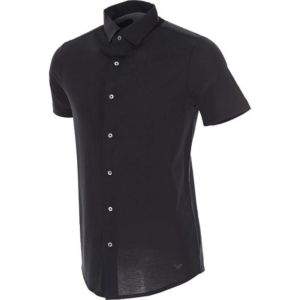 Emporio Armani Zwarte Noos Heren T-Shirt Polo Stijlvol en Comfortabel Black Heren