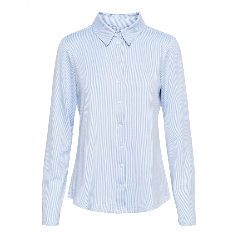 &Co Woman Lotte Streep Blouse Blue Dames