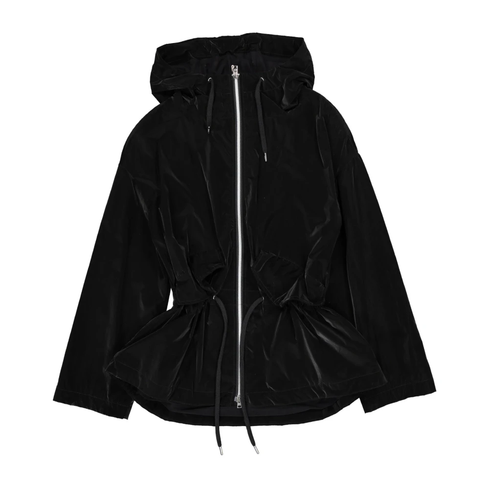 Herno Vrouw Zwart Hoodies & Sweatvesten Dames, S, Jacket Met Capuchon