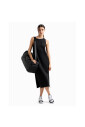 robe-noire-en-coton-avec-logo-en-cristal