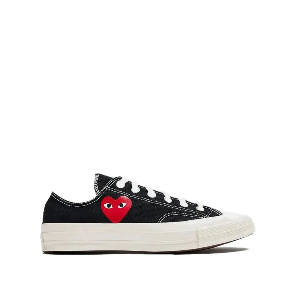 Comme des Garçons Play Chucky Taylor 70 Small Heart Low Top Heren Schoenen Zwart