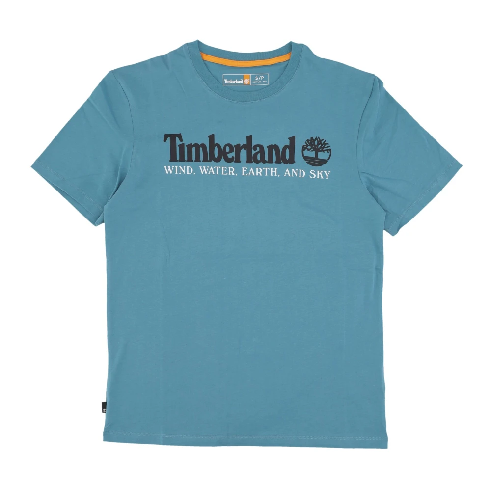 Timberland Wwes Front Tee Storm Blue Streetwear Blue Heren