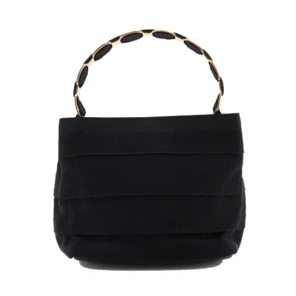 Salvatore Ferragamo Pre-owned Canvas handbags Black Dames