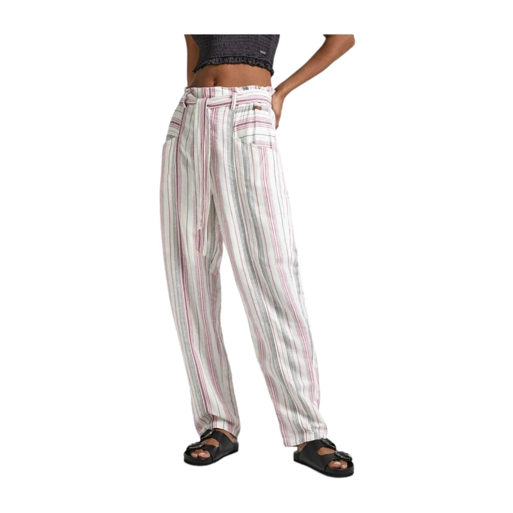 Pepe Jeans Wide Trousers Pink Dames