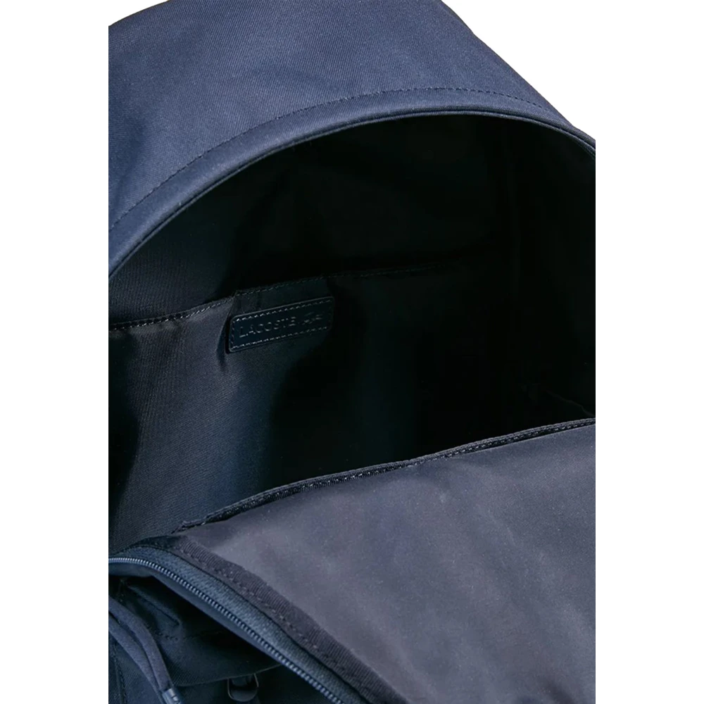 Lacoste Rugzak in effen kleur met krokodillenlogo Blue Heren