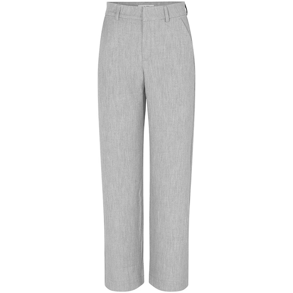 MbyM Hoge Taille Wijde Pijp Broek Licht Grijs Gray Dames