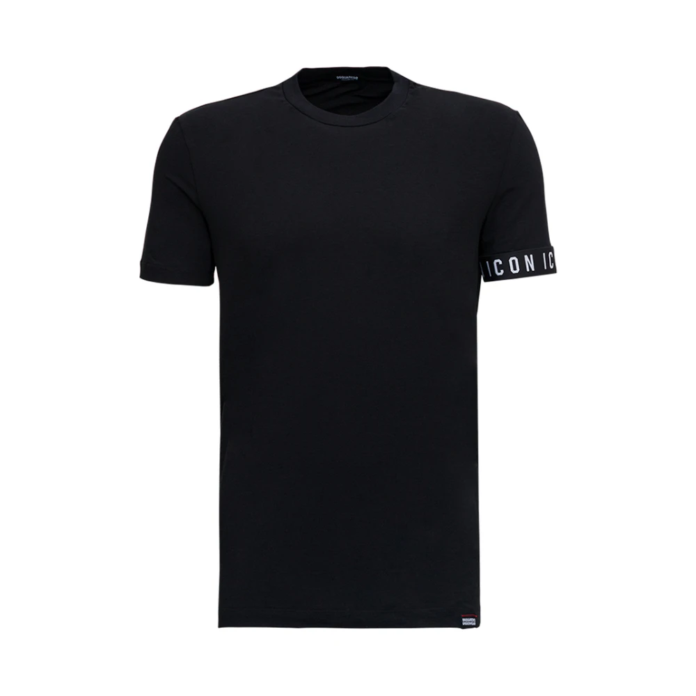 Dsquared2 Zwart Icon Ronde Hals T-Shirt Black Heren
