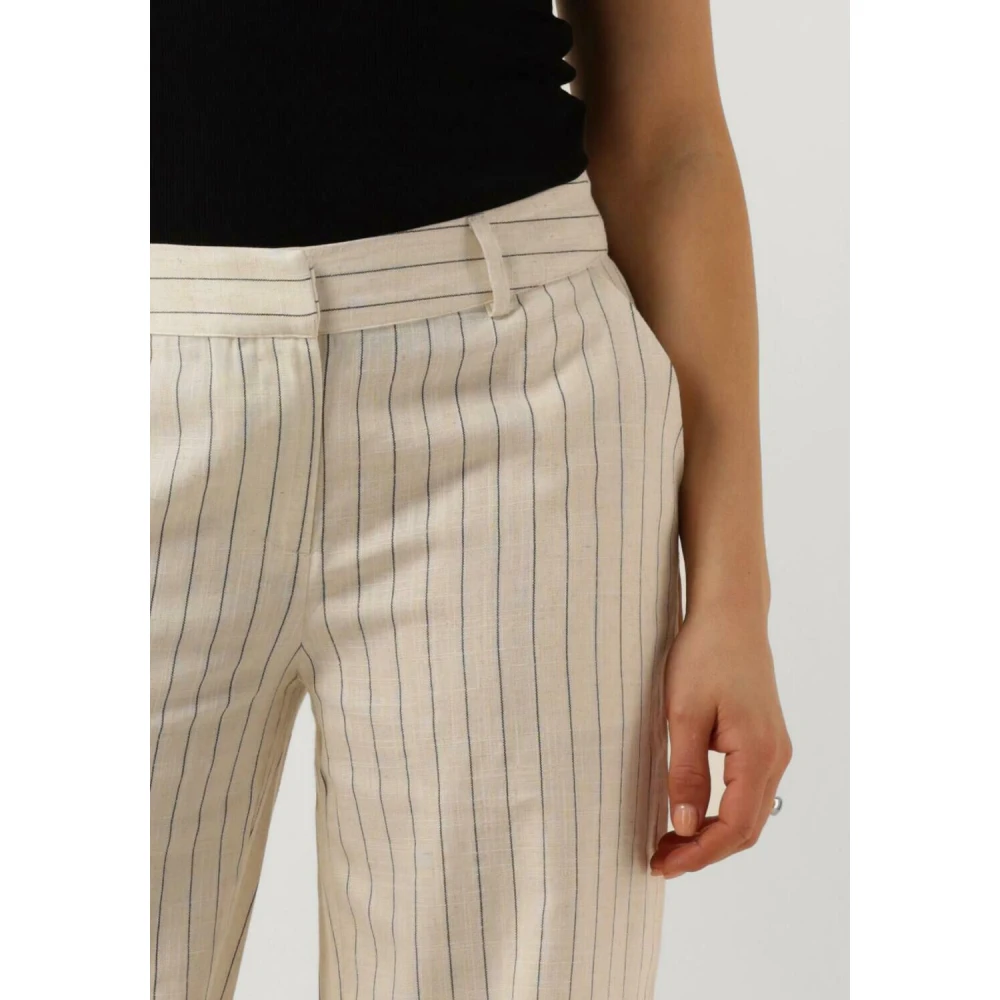 Envii Gestreepte Witte Broek White Dames