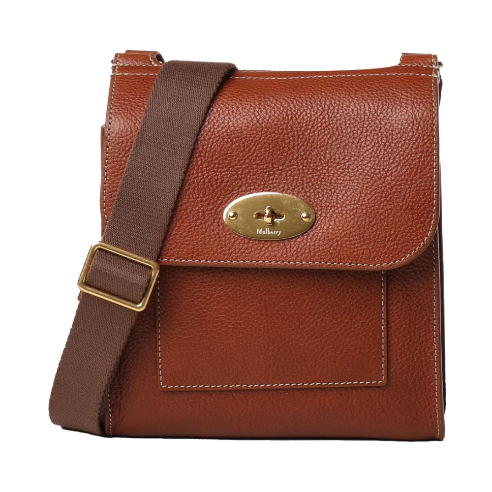 Mulberry Bruine Leren Schoudertas met Hangslot Brown Dames